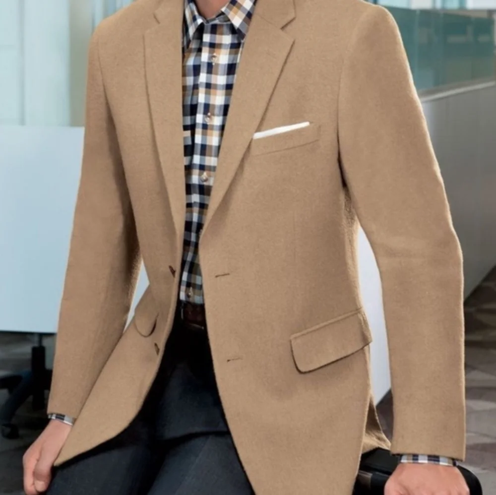 Jos. A Bank 100% Camel Hair Sports Coat Size‎ 40S Tan Office Church **Read**